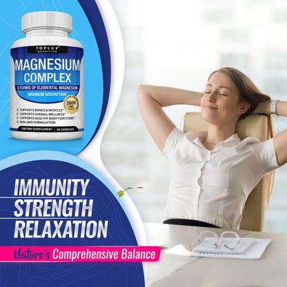 Toplux Magnesium Complex 8 Essential Magnesium Supplement